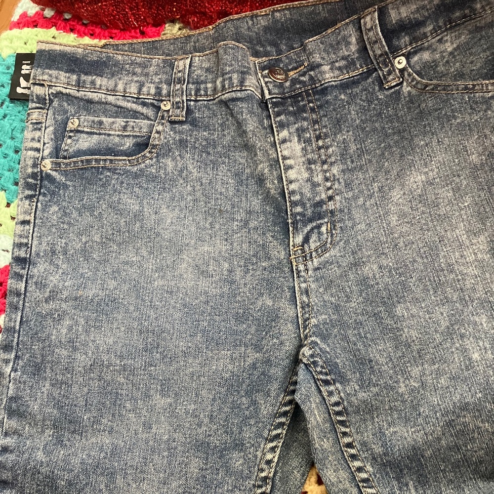 New Cheap Monday Tight Unisex Normal Waist Slim Fit Slim Legs W34 L32 Acid Wash - Picture 2 of 7